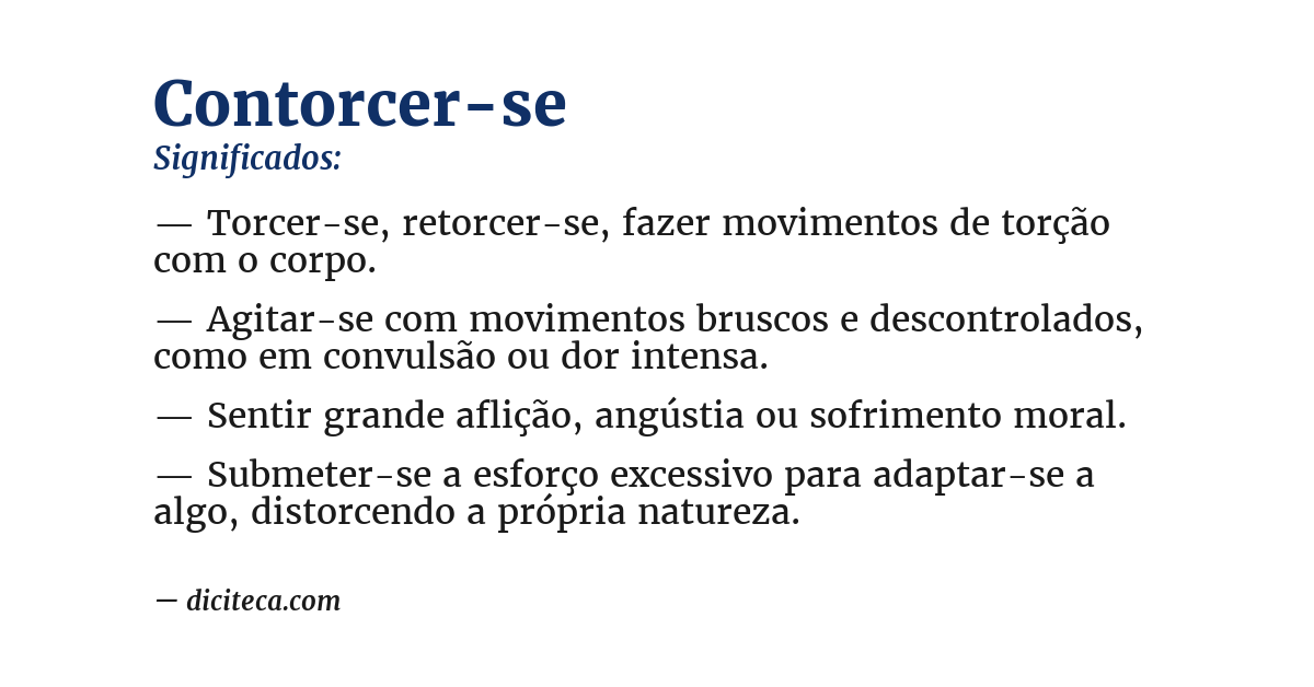 Significado de contorcer-se