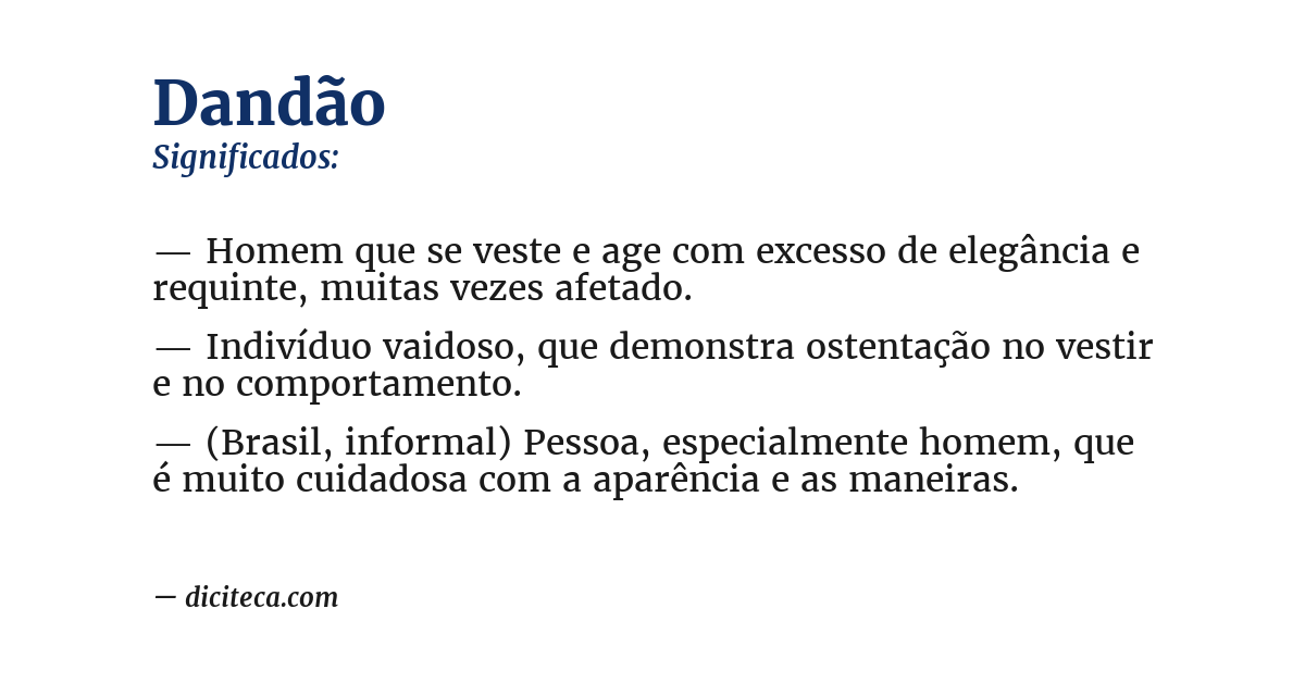 Significado de dandão
