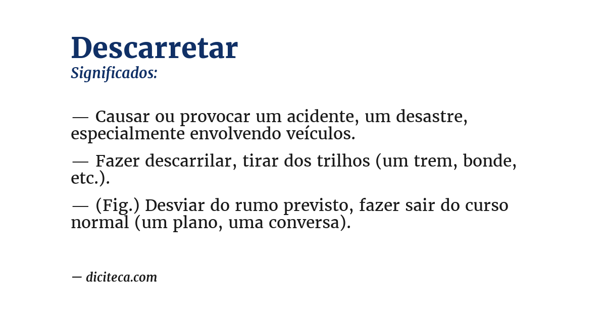 Significado de descarretar