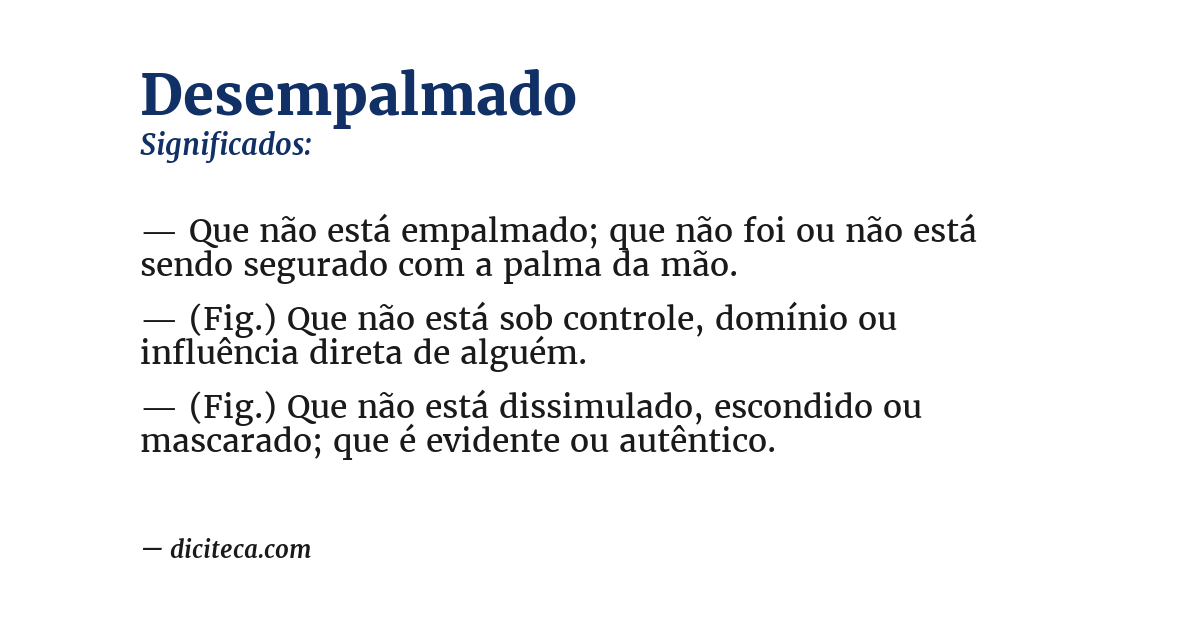 Significado de desempalmado