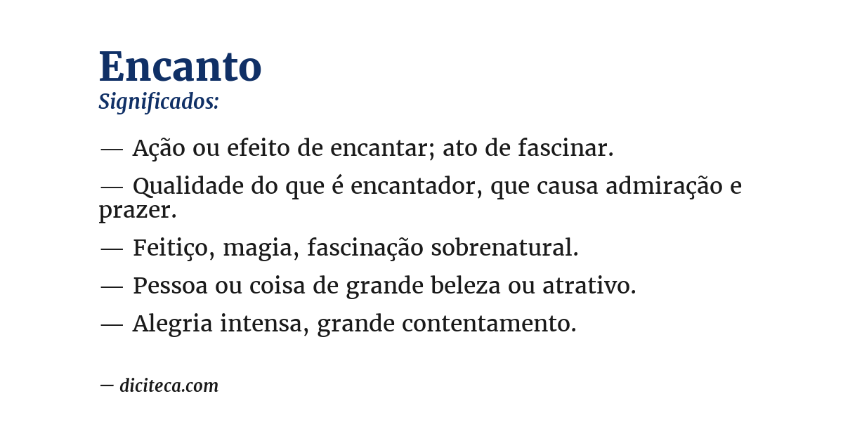 Significado de encanto