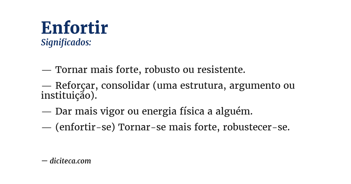 Significado de enfortir
