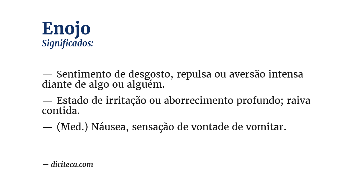 Significado de enojo