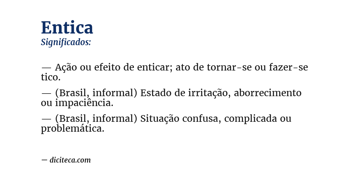 Significado de entica