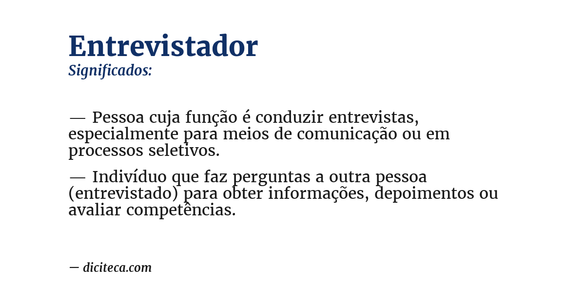 Significado de entrevistador