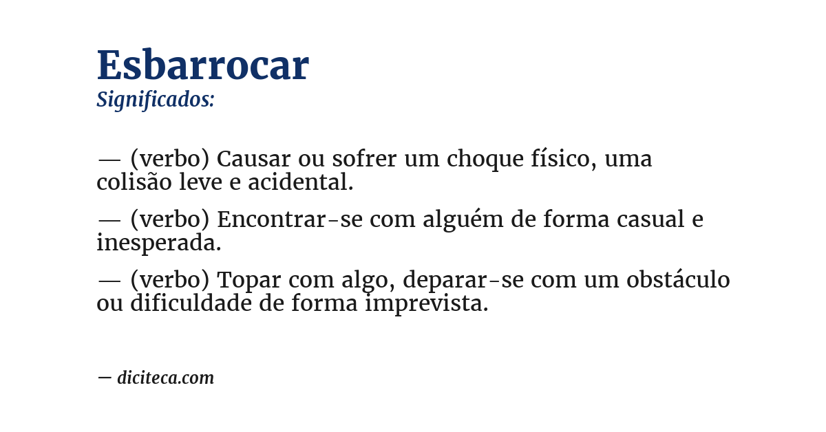 Significado de esbarrocar