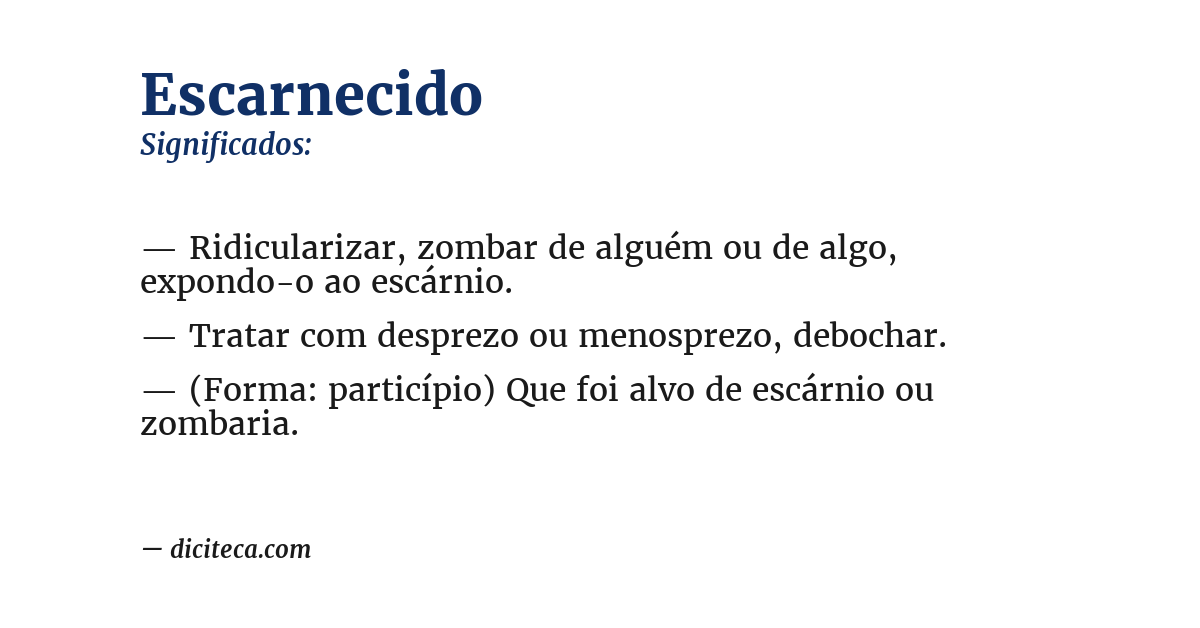 Significado de escarnecido