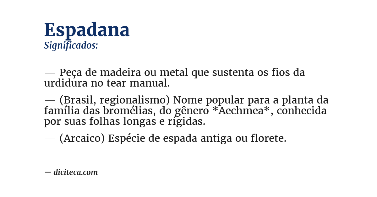 Significado de espadana