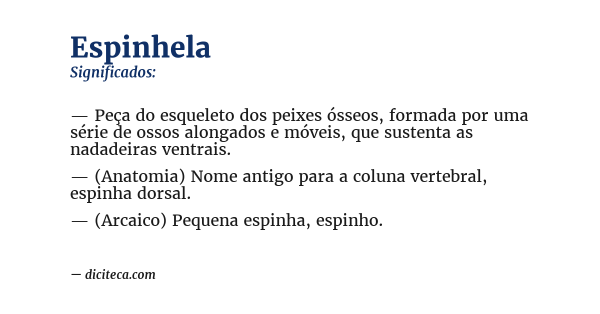 Significado de espinhela