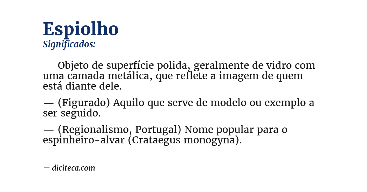 Significado de espiolho