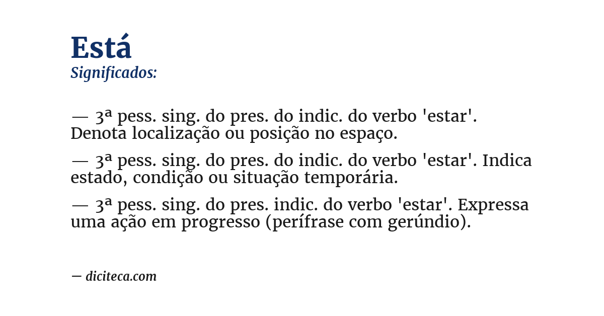 Significado de está