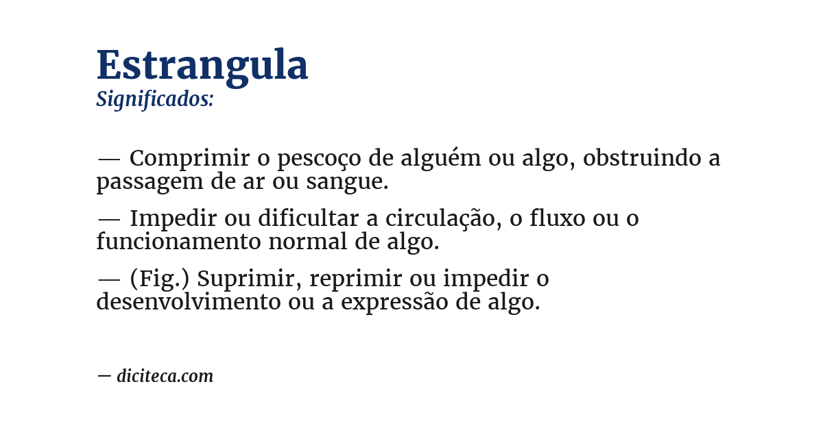 Significado de estrangula