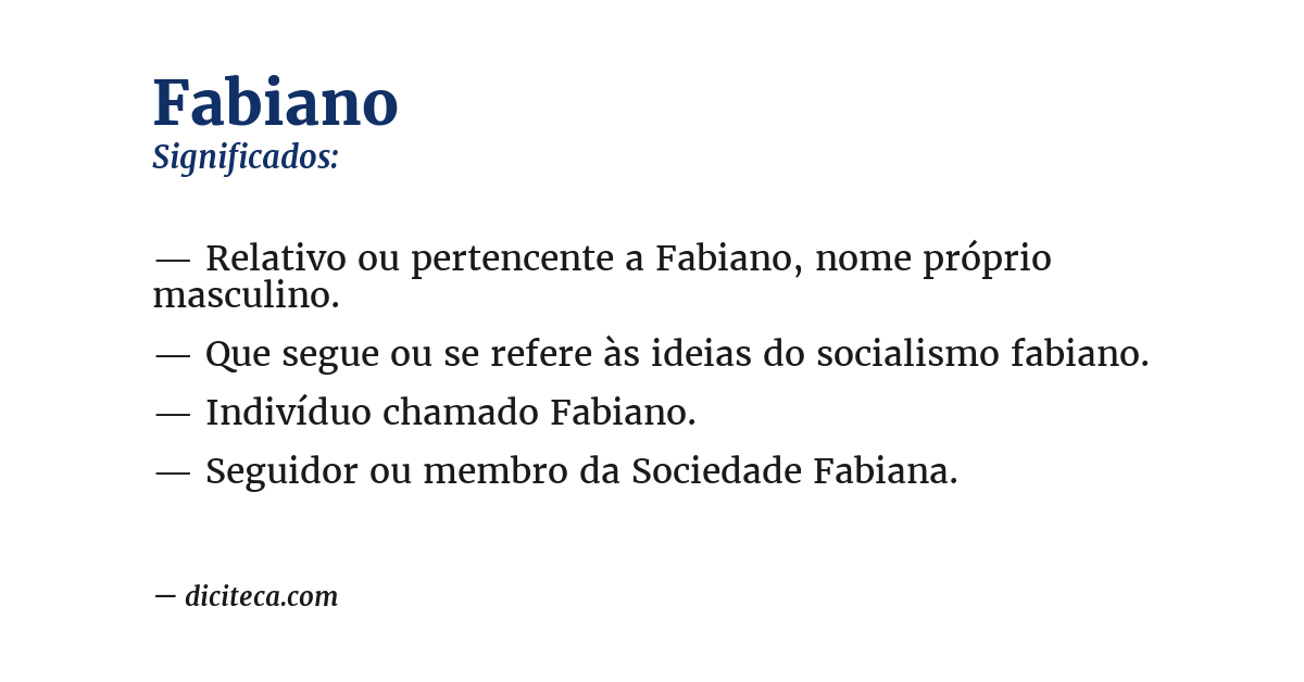 Significado de fabiano