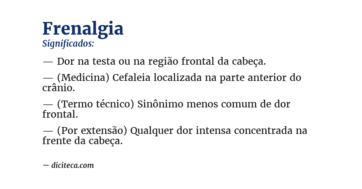 Significado de frenalgia