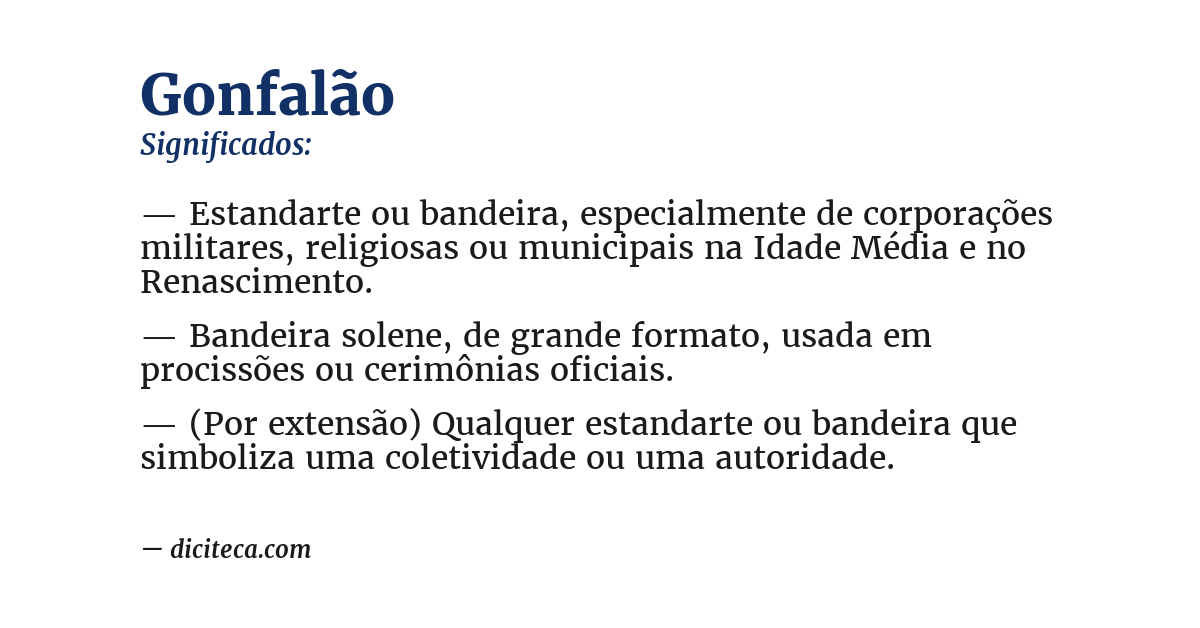 Significado de gonfalão