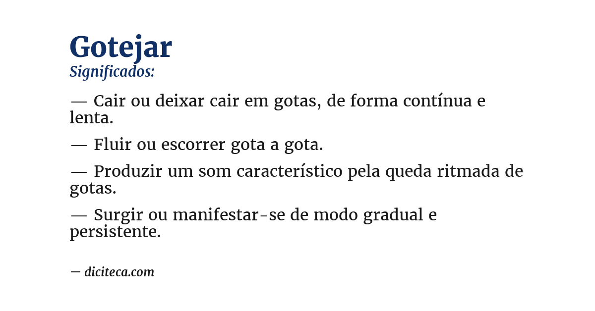 Significado de gotejar