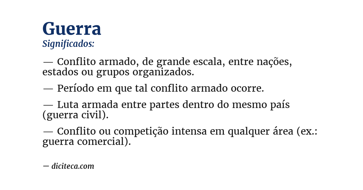 Significado de guerra