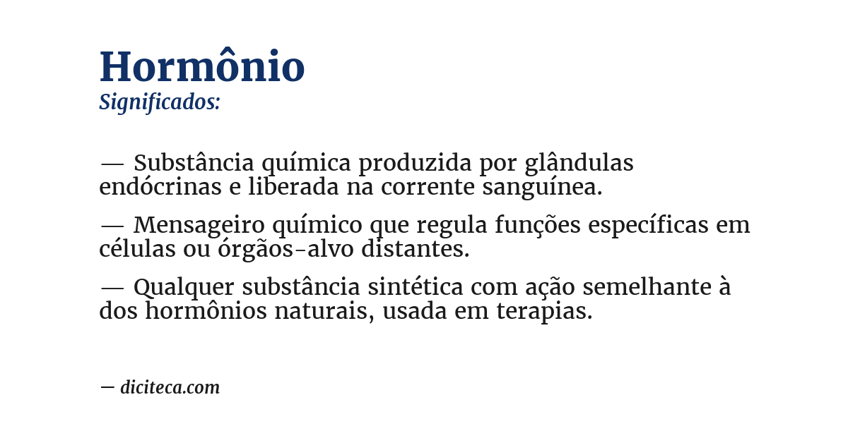 Significado de hormônio