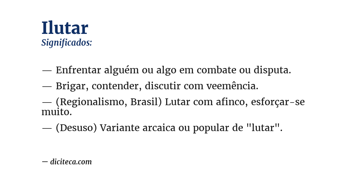 Significado de ilutar