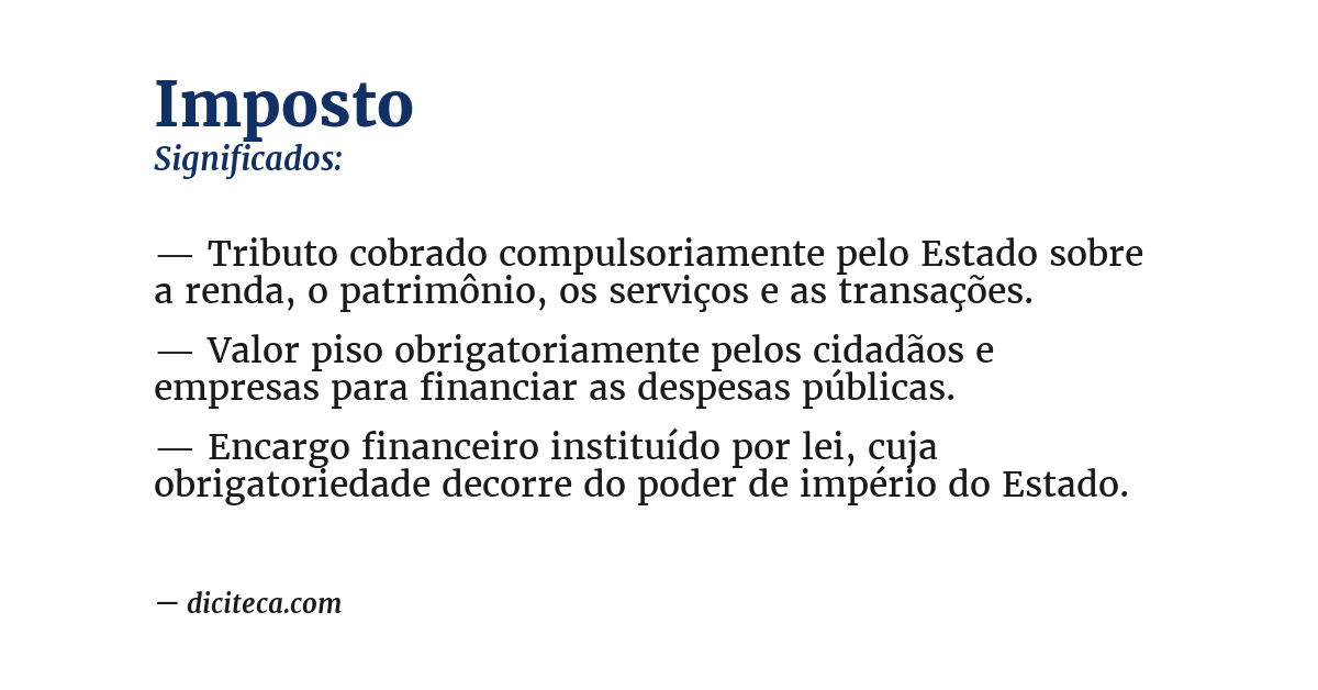 Significado de imposto