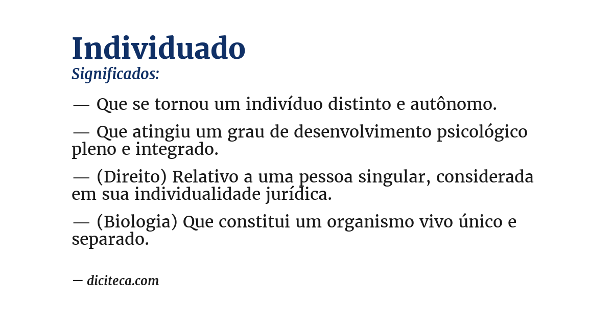 Significado de individuado
