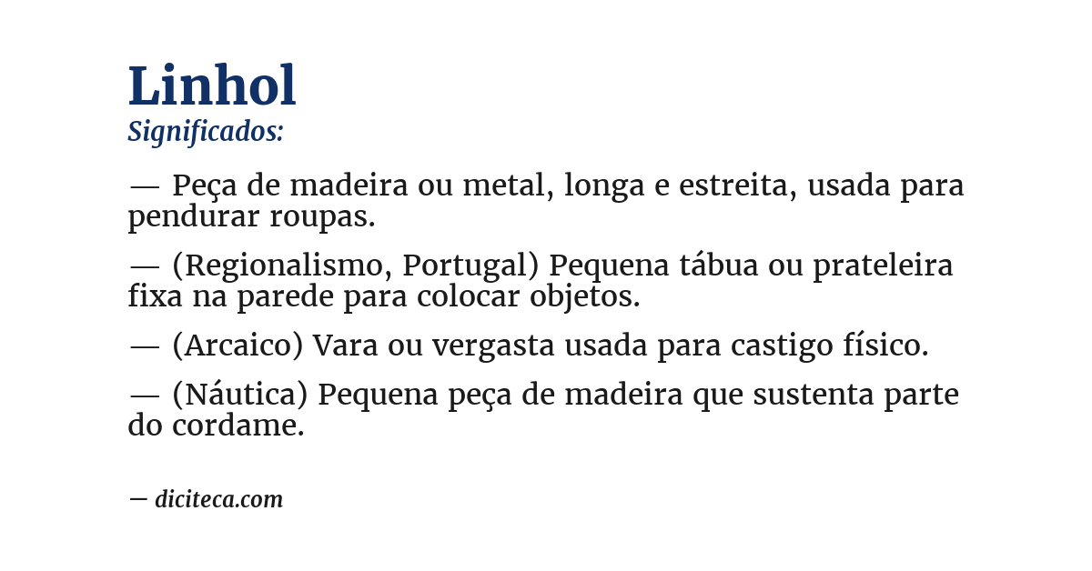 Significado de linhol