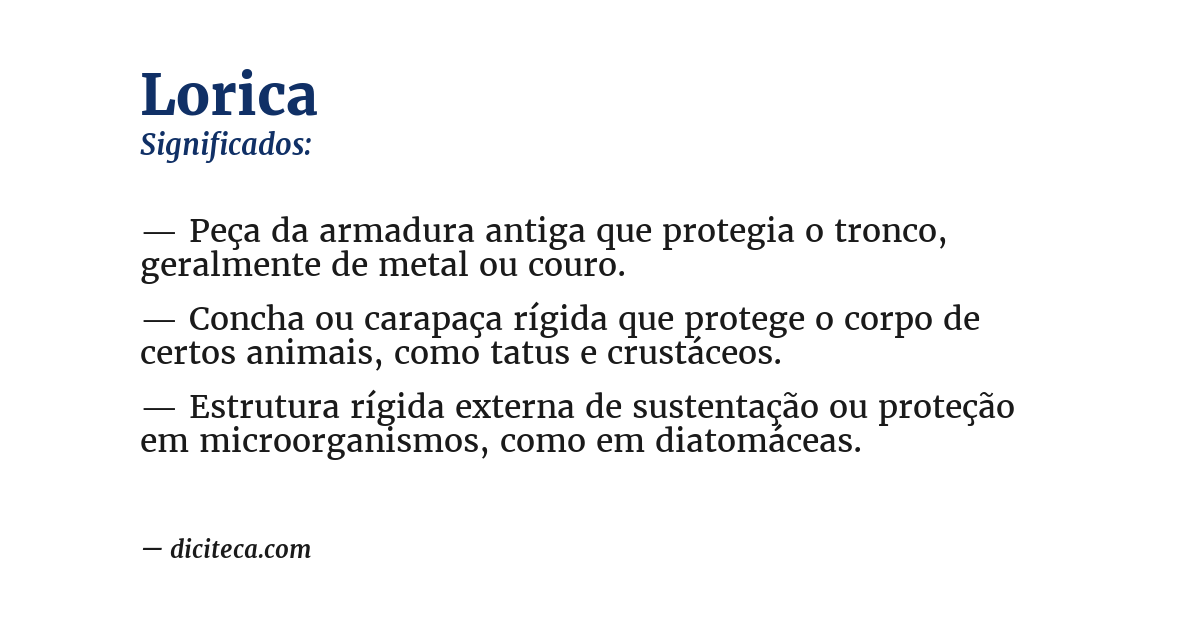 Significado de lorica