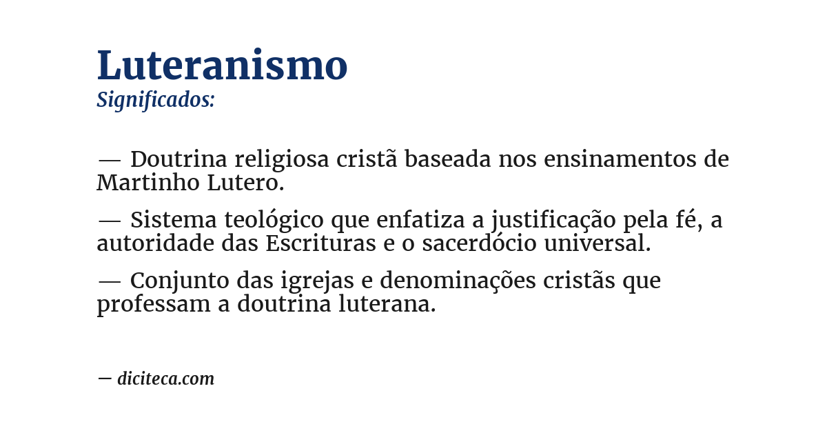 Significado de luteranismo