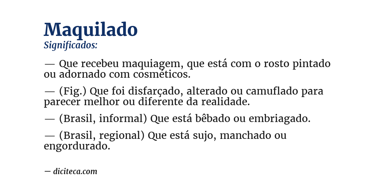 Significado de maquilado