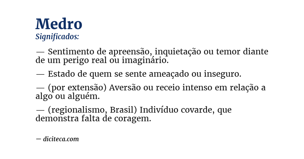 Significado de medro
