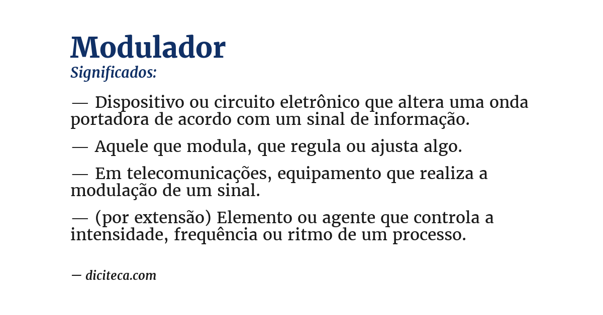 Significado de modulador