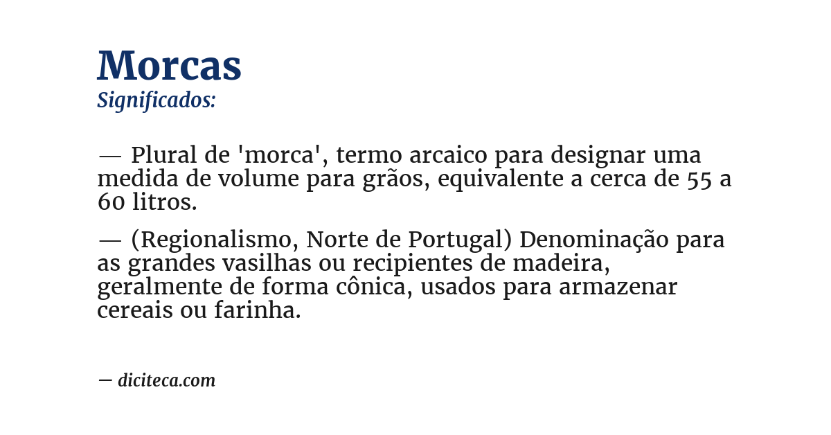 Significado de morcas