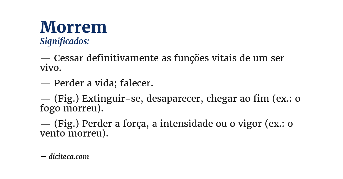 Significado de morrem