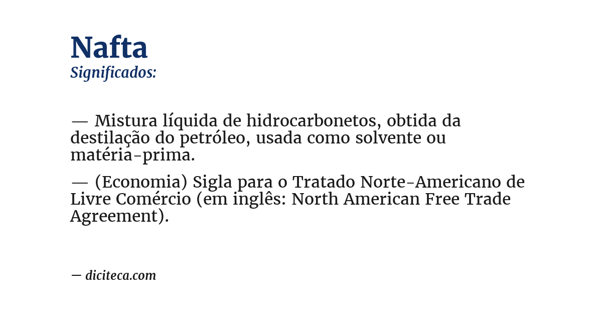 Significado de nafta