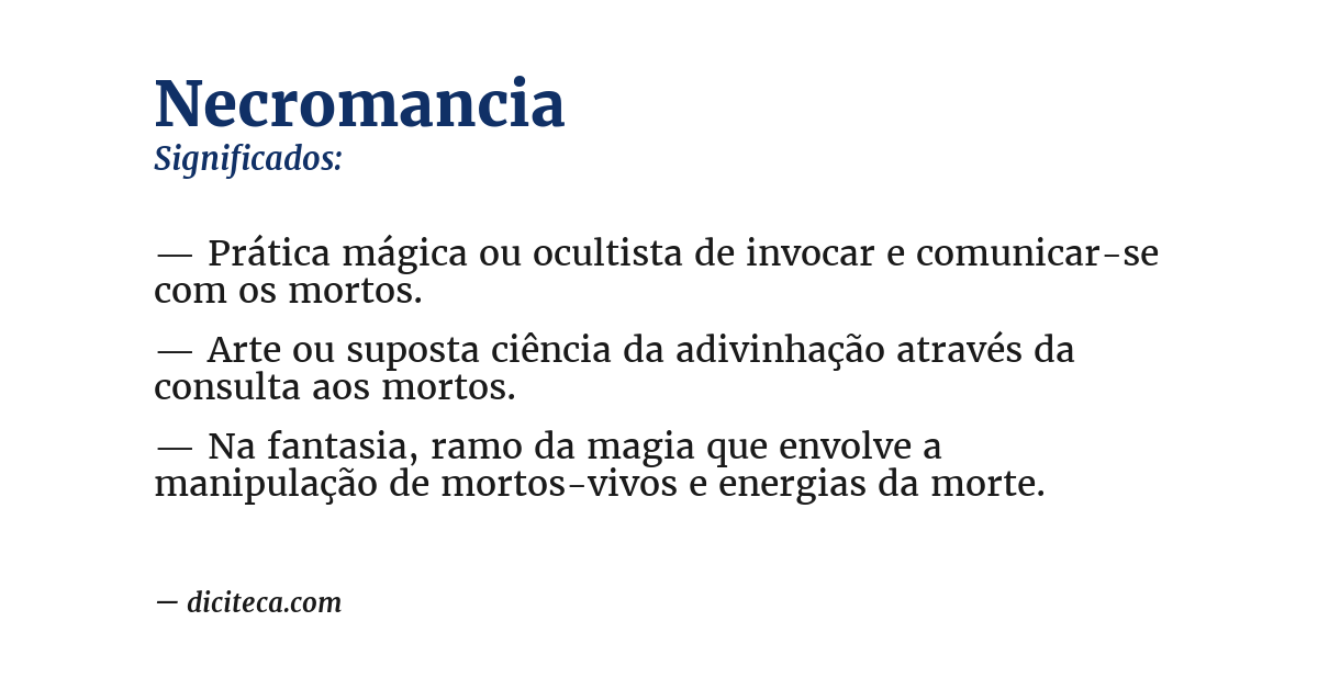 Significado de necromancia