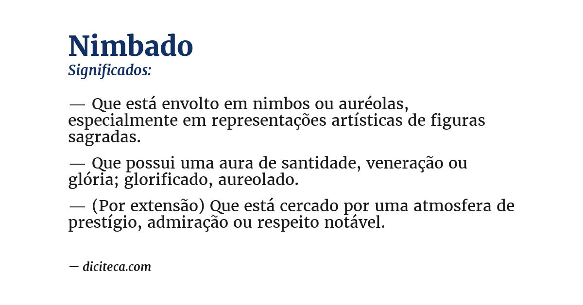 Significado de nimbado