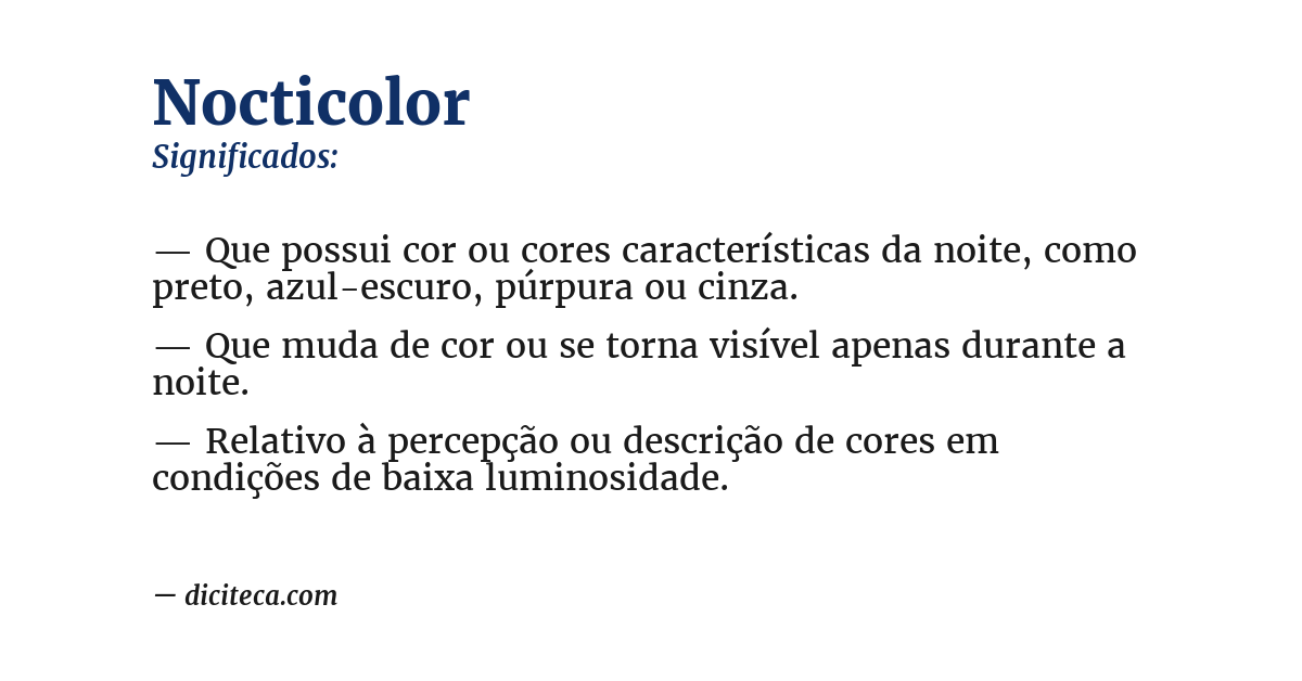 Significado de nocticolor