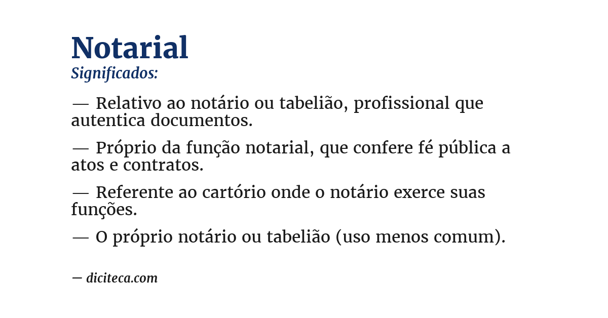 Significado de notarial