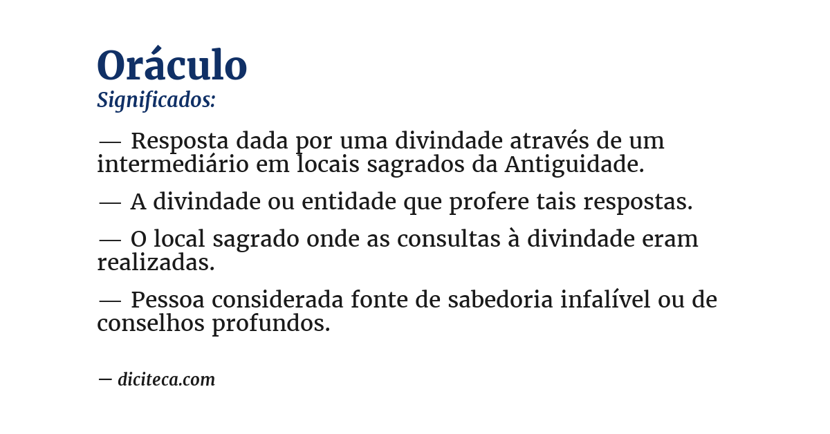 Significado de oráculo