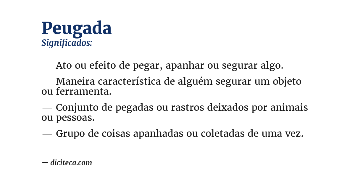 Significado de peugada