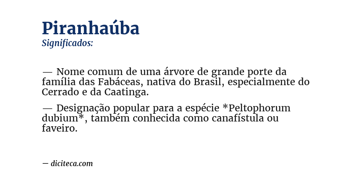 Significado de piranhaúba