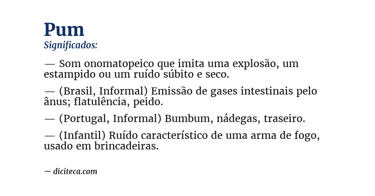 Significado de pum