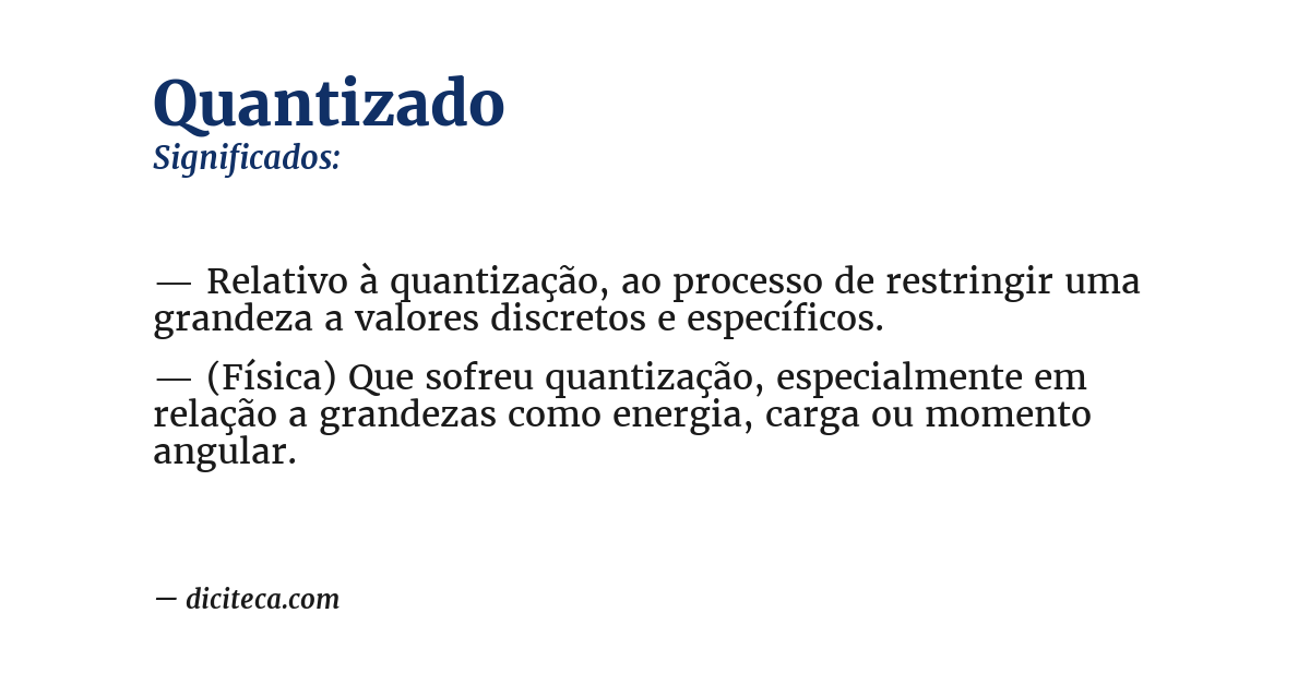 Significado de quantizado