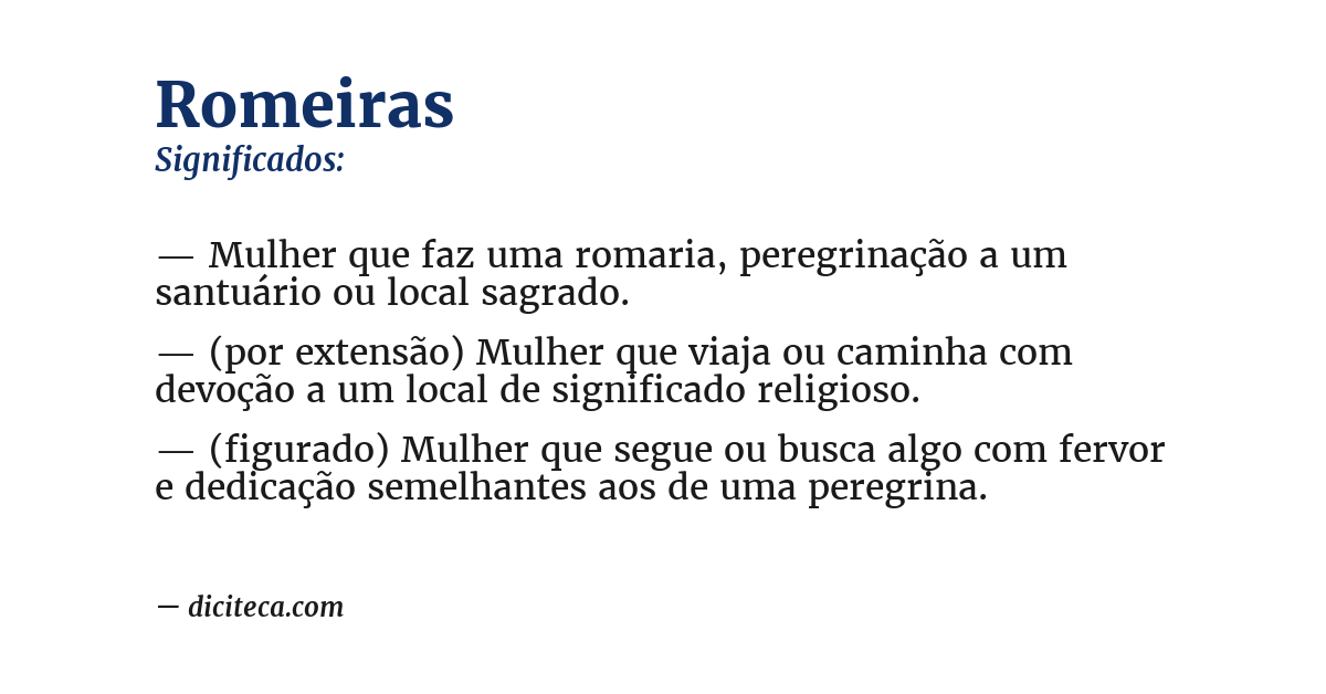 Significado de romeiras