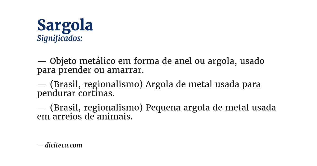 Significado de sargola