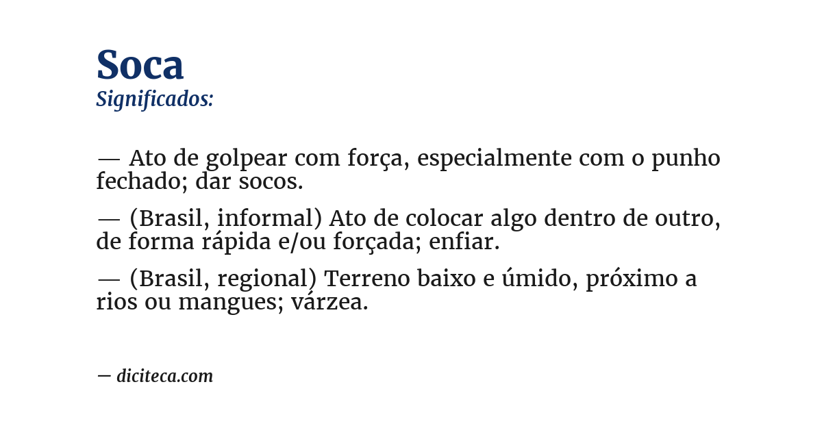Significado de soca