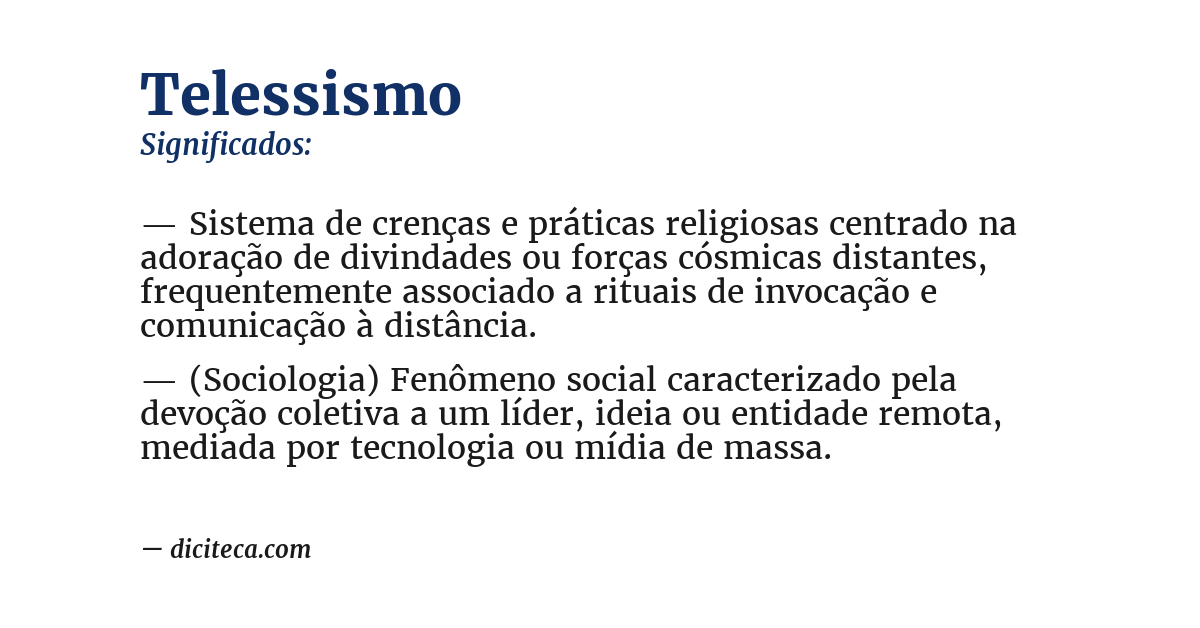 Significado de telessismo
