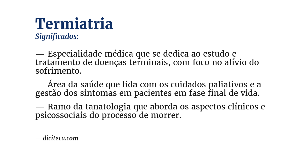 Significado de termiatria