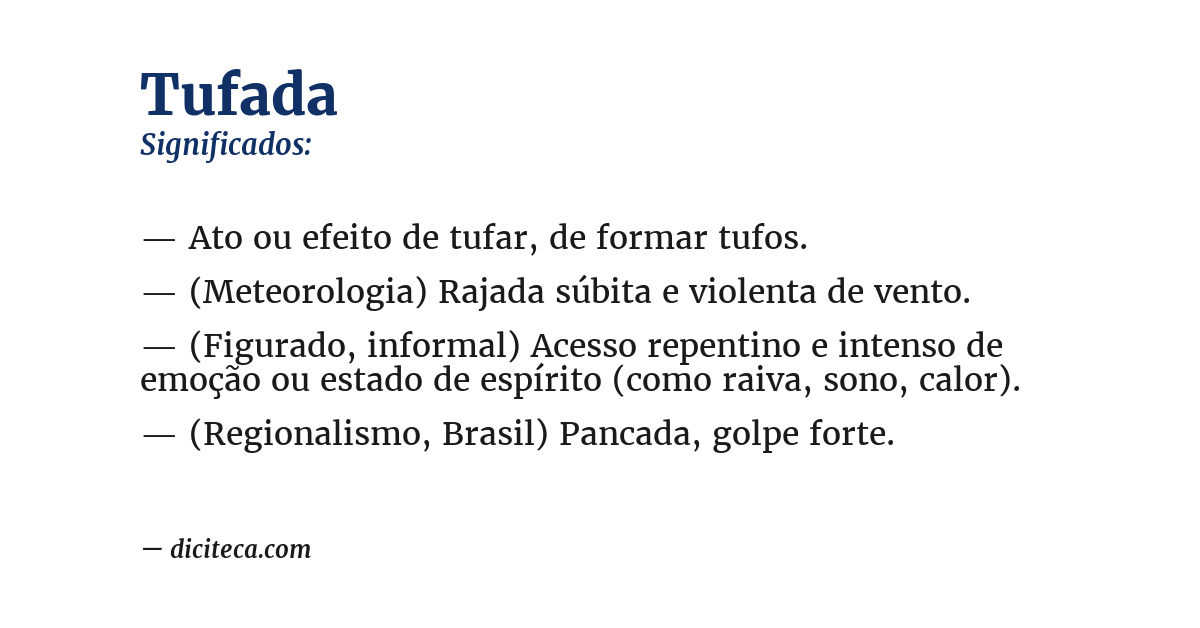 Significado de tufada