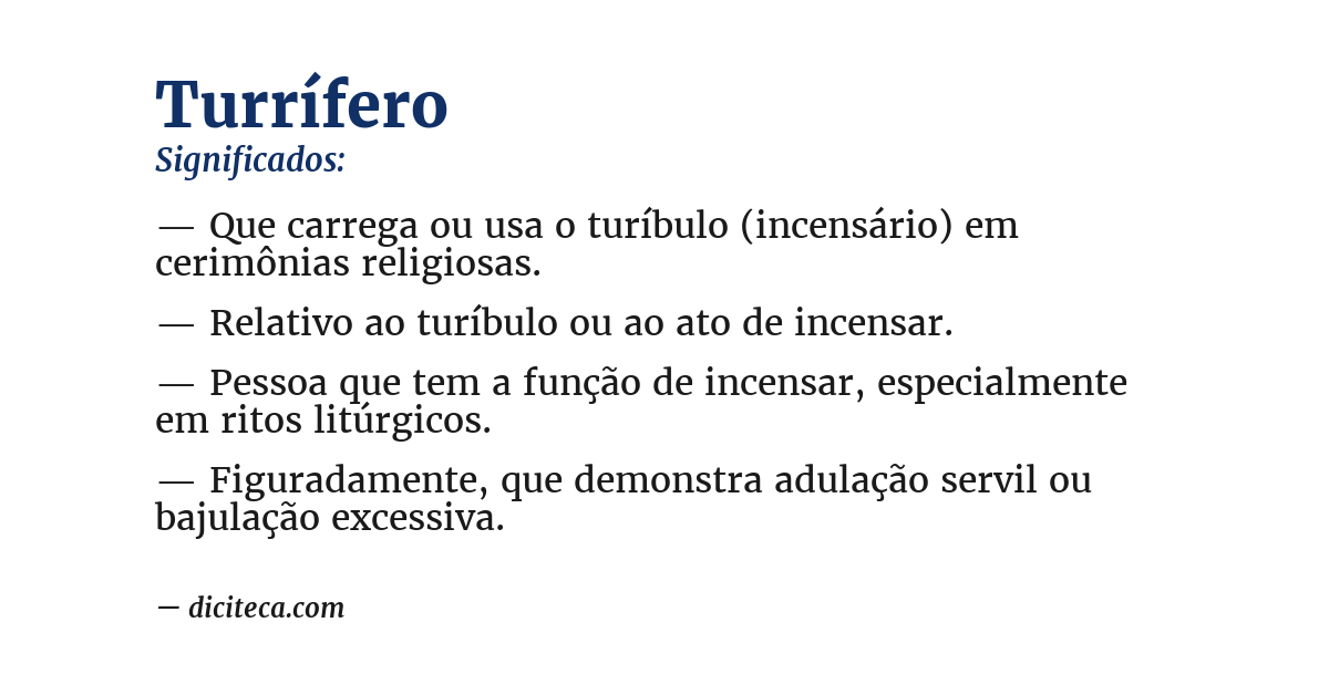 Significado de turrífero